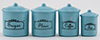 Canister Set, 4 Piece - Turquoise 