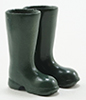 Dollhouse Miniature Green Rubber Boots