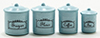 Canister Set, 4 Piece - Blue