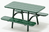 Green Picnic Table, Half Scale