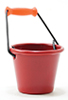 Dollhouse Miniature Red Bucket, 1 Pc