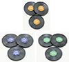 Dollhouse Miniature Phono Records/3Pk, Assorted Colors