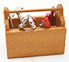 Dollhouse Miniature Tool Box W/Tools