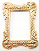 Dollhouse Miniature Gold Tone Picture Frame