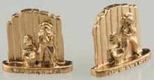 Dollhouse Miniature Bookends, Tom Sawyer, Gold Color