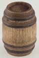 Dollhouse Miniature Barrel,Aged,7/8In Tall