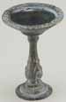 Dollhouse Miniature Birdbath, Aged with Water