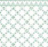 Dollhouse Miniature Wallpaper: Dutch Tile, Green On White