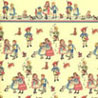 Dollhouse Miniature Wallpaper: Children On Dark Cream