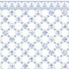 Dollhouse Miniature Wallpaper:1/2" Scale Dutch Tile, Blue On White