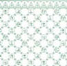 Dollhouse Miniature Wallpaper:1/2" Scale Dutch Tile, Green On White