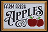 Farm Fresh Apples Picture, Oak Frame