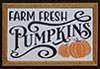 Farm Fresh Pumpkins Picture, Oak Frame