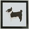 Boston Terrier Dog Picture, 1 Piece, Black Frame