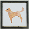 Labrador Retriever Dog Picture, 1 Piece, Black Frame