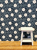 Wallpaper, 3pc: Blue with White Daisies