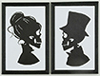 Skeleton Couple Picture Set, 2 Piece