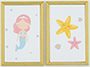 Mermaid Picture Set, 2 Piece Gold Frame