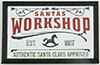 Santa's Workshop Picture, 1 Piece, Black Frame