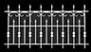 Dollhouse Miniature 1/2" Scale Fence, 2Pk