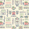 Dollhouse Miniature Wallpaper, Mini Sampler, Green (Pink)