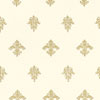 Dollhouse Miniature Wallpaper, Majestic, Champagne