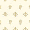 Dollhouse Miniature Wallpaper, Majestic, Champagne