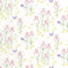 Dollhouse Miniature Wallpaper, Mini Iris, Pink