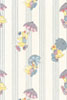 Dollhouse Miniature Wallpaper, Raining Ducks, White