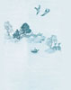 Dollhouse Miniature Wallpaper, China Grove Mural Blue