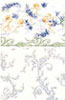 Dollhouse Miniature Wallpaper, Symphony, Blue