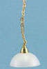 Dollhouse Miniature Hanging Lamp, White
