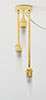 3 Ceiling Light with Frosted Tube Shade, Brass, 12 Volt