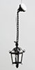Lantern Hanging Lamp, Black,  12 Volt