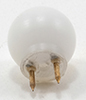 Dollhouse Miniature Round White 12V Pin-In Ceiling Globe