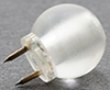 Dollhouse Miniature Round Clear 12V Pin-In Ceiling Globe