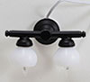 Double Black Wall Sconce 12V