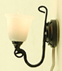 Dollhouse Miniature Black Wall Sconce 12V