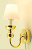 Dollhouse Miniature Candlestick Wall Sconce with Shade 12V