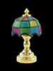 LED  Battery Tiffany Brass Table Lamp with Wand CR1632 Battery Included, 3 Volt