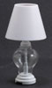 LED Battery Glass Table Lamp, White, CR1632 Battery Included, 3 Volt
