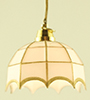 Dollhouse Miniature Tiffany Hanging Lamp, White