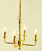 Dollhouse Miniature Chandelier, 4-Light Tulip