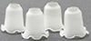 Dollhouse Miniature Glass Tulip Shade, Frosted, 4/Pk
