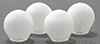 Dollhouse Miniature Frosted Glass Globes, 4/Pk