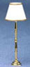 Dollhouse Miniature Gold Base Floor Lamp