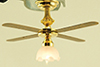 Dollhouse Miniature 1-Tulip Ceiling Fan