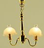 Dollhouse Miniature Chandelier, 2-Lt Fluted