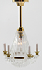 Dollhouse Miniature Brass Down rod Chandelier