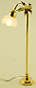 Dollhouse Miniature Floor Lamp, Fluted Shade